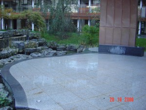 Granite paving with Limestone border (2)